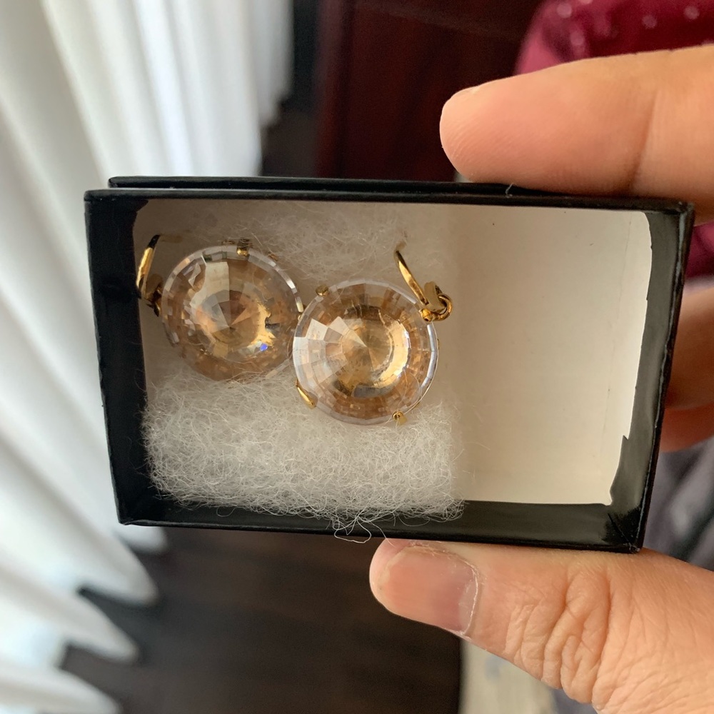 Henri Bendel Swarovski earrings.